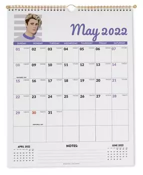 Настенный календарь Inkdotpot 16 x 12,5 - работает до декабря 2023 г. Подвесной ежемесячный календарь на спиральный переплет на 2022-2023 гг. для дома или офиса 16 x12.5 inches белый