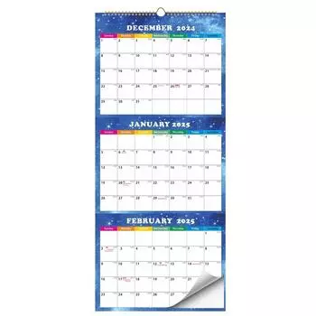 Настенный календарь. Настенный календарь на 3 месяца. Складывается по месяцу. Вертикальный календарь. Плотная бумага One Size