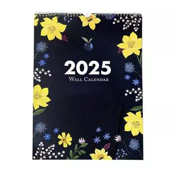 Настенный календарь с цветочным рисунком — идеальное сочетание элегантности ручной работы и практичного планирования One Size