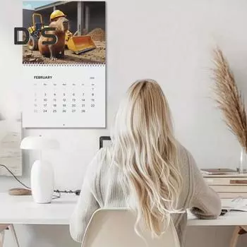 Настенный календарь с изображением капибары на 2025 год, ежемесячный календарь с изображением капибары, подвесной календарь с изображением животных, подарок для любителей капибары A