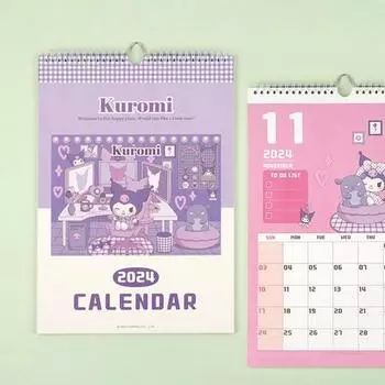 Настенный календарь Sanrio LD 2024, эскиз календаря, Куроми, 1 шт.