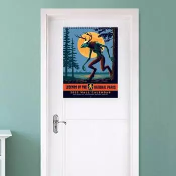 Настенный календарь Yousheng 2025, дизайн открытки национального парка, настенный календарь на 12 месяцев, ежедневный органайзер для домашнего офиса, декор A