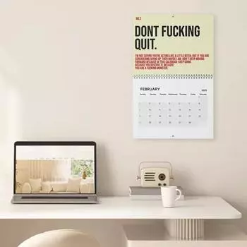 Настенный календарь Yousheng 2025 Ваш потрясающий мотивирующий календарь, ежемесячный органайзер, ежедневное вдохновляющее планирование, блокноты для записей для домашнего офиса A