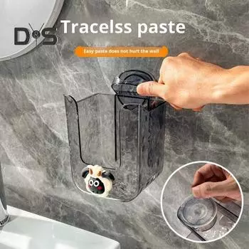 Настенный контейнер для хранения кухонных салфеток Держатель для салфеток Большое отверстие Гладкий край Простая установка Не нужно сверлить Многоразовый контейнер для туалетных салфеток Bowknot