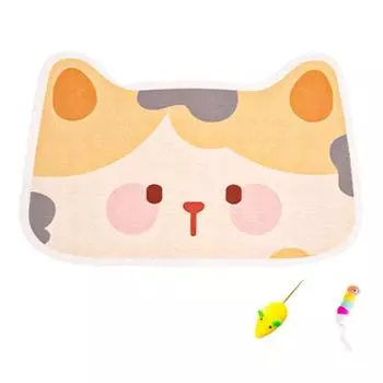 Настенный коврик-когтеточка с мультяшным дизайном кошки, самоклеящаяся когтеточка для домашних кошек, защита мебели для ковра, дивана E