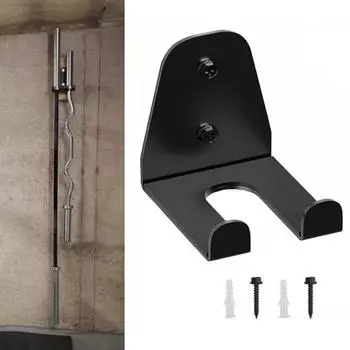 Настенный кронштейн для хранения штанги. Прочная несущая конструкция. Простая установка штанги. S