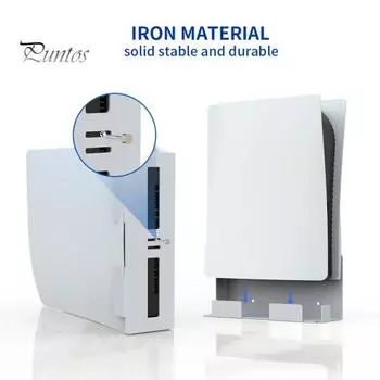 Настенный кронштейн для игровой консоли, держатель для хранения, устойчивый, прочный, простой в установке, подвесная стойка для игровой консоли для PS5 белый