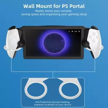 Настенный кронштейн для игровой консоли Yousheng, прочный, выдерживающий большую нагрузку, сильная совместимость, простая в установке стойка для хранения для PS5 Portal белый