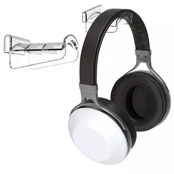 Настенный кронштейн для крепления наушников, прочная несущая способность, простая установка, прозрачный акрил