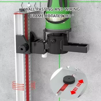 Настенный кронштейн для лазерного уровня, алюминиевый вертикальный подвесной кронштейн для всех лазерных уровней, вращающийся на 180 градусов, кронштейн для точной настройки 20CM