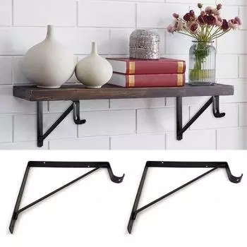 Настенный кронштейн для штанги для шкафа Нержавеющий Устойчивый к коррозии Прочная несущая способность Простая установка Прочный кронштейн для полки для шкафа с комплектом винтов золотистый