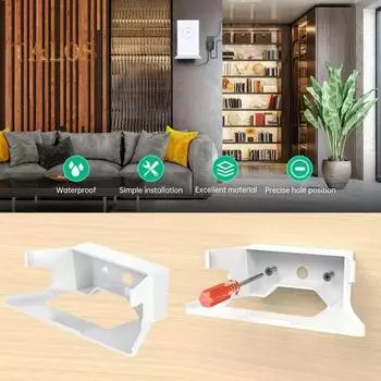 Настенный кронштейн для спутниковой антенны маршрутизатора с фиксированным основанием, прочный несущий простой монтажный кронштейн для маршрутизаторов Starlink Mesh Wi-Fi V2 белый