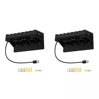 - Настенный кронштейн RGB с 7 слотами для игровых карт для переключателя/консоли переключателя(черный)