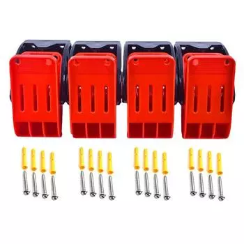 Настенный кронштейн, зажим для подставки для ног, зажим для чистки автомобиля, зажим для подставки для ног, многофункциональный зажим One Size красный