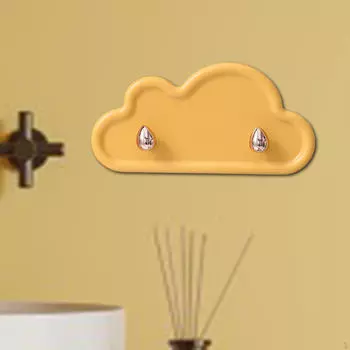 Настенный крючок для двери, украшение для дома, практичное крепление, модная вешалка для хранения ключей жёлтый