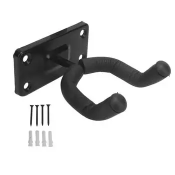 Настенный крючок для гитары, черный цвет, стальная настенная вешалка для гитары для дома и магазинов инструментов