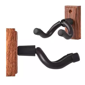 Настенный крючок для гитары, настенный крючок для гитары, прочный прочный черный металлический держатель, вешалка коричневый