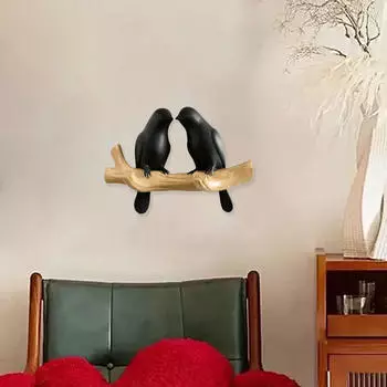 Настенный крючок для хранения одежды и шляп Bird Design, простая установка 2 Hooks