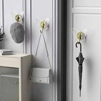 Настенный крючок для хранения Прочный клей Съемный Не оставляет следов Неповрежденный Нескользящий Влагостойкий водонепроницаемый крючок для хранения на стене чистый