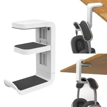 Настенный крючок для игровой гарнитуры Bluetooth - настольный держатель для хранения без проколов Monitor Hook чёрный