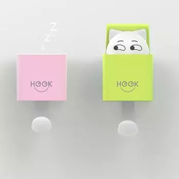 Настенный крючок для кошки, не требующий сверления, очаровательное настенное украшение, стильный, популярный выбор, прочный, пользующийся спросом зелёный
