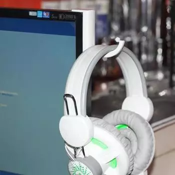 Настенный крючок для крепления гарнитуры для наушников для домашнего офиса и геймера (черный)