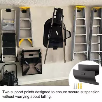 Настенный крючок для лестницы, нержавеющий, устойчивый к коррозии, универсальный, простая установка, сверхпрочный крючок для вешалки для лестницы чёрный