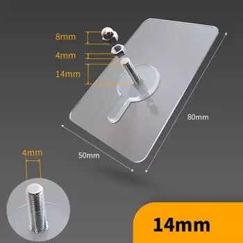 Настенный крючок для ногтей, клейкий винт, без следов, без сверления, для ванной комнаты, кухни