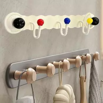 Настенный крючок для одежды, держатель для ключей без дырокола, вешалка для одежды, крючок для хранения в прихожей 3 Hooks