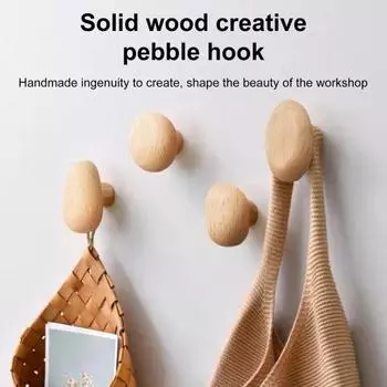 Настенный крючок для одежды, органайзер для пальто, грузоподъемность 20 кг, простая установка, вешалка для одежды без проколов, деревянный крючок для хранения одежды B