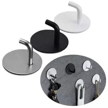 Настенный крючок из нержавеющей стали, вешалка для хранения, самоклеящаяся крючок для полотенец, пальто, зонтик, держатель для ключей, вешалка для кухни, ванной комнаты, органайзер 1pc