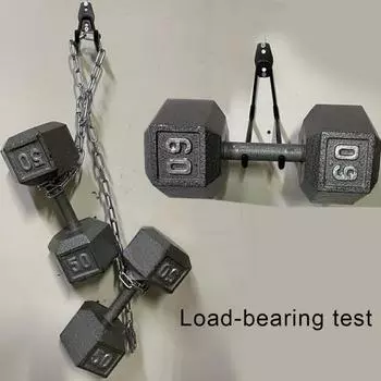 Настенный крючок с 2 гвоздями, отличная несущая способность, сверхмощный, противоскользящий, антикоррозийный, складские, гаражные вещи S чёрный