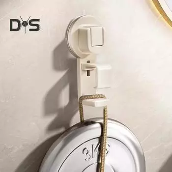 Настенный крючок с присоской, прочный, не требующий сверления, для установки на стену в ванной комнате, съемный держатель для хранения полотенец 1