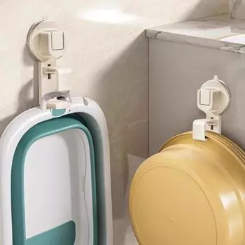 Настенный крючок с присоской, прочный, несущий нагрузку, установка без сверления, настенный монтаж в ванной комнате 1