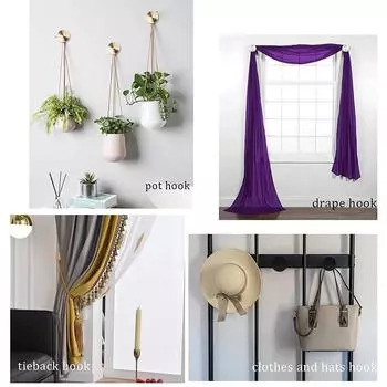 Настенный крючок в европейском стиле, фиксированный материал из цинкового сплава, блестящий крючок, настенная вешалка для спальни, круглые крючки для торта, аксессуары для комнаты 1 pair чёрный