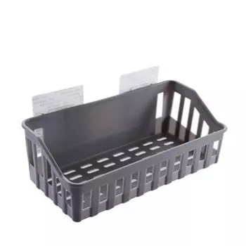 Настенный кухонный стеллаж для хранения вещей, туалет, ванная комната, пластиковая полка для мелочей, полая подставка для слива белый