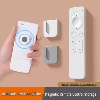 Настенный магнитный держатель для пульта с не оставляющим следов клеем White [1 set] Strong Magnetic Absorption