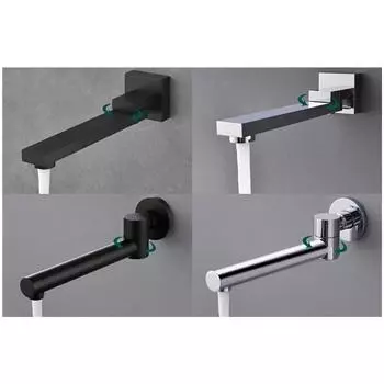 Настенный настенный настенный настенный смеситель для душа для ванны, смеситель для душа, наполнитель для излива, складывающийся на 180 градусов B
