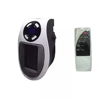 Настенный обогреватель с таймером и пультом дистанционного управления (+ пульт дистанционного управления), Вилка США, 500 Вт