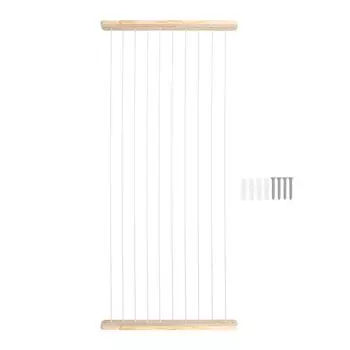 Настенный органайзер для мягких игрушек, деревянная регулируемая длина, экономящая место, настенная полка для хранения плюшевых игрушек