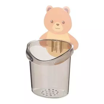 Настенный органайзер для полоскания рта, чашка для полоскания рта, чашка для зубной щетки на присоске серый