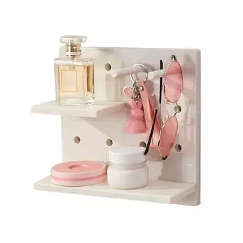 Настенный органайзер Pegboard, полки, многофункциональный настенный органайзер Pegboard для кукол, серый серый белый