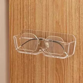 Настенный органайзер Перфорированные органайзеры Стеллаж для хранения солнцезащитных очков Уборка дома Высококачественные стеклянные витрины Коробки Коробки 1pcs прозрачный