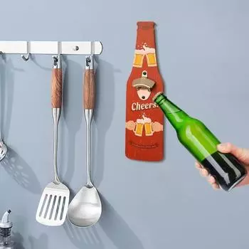 Настенный открывалка для пивных бутылок, креативный ящик для хранения, ретро-кухня, бар, ресторан, инструменты, простая установка, дерево, устойчивое к коррозии, универсальное для использования в помещении C