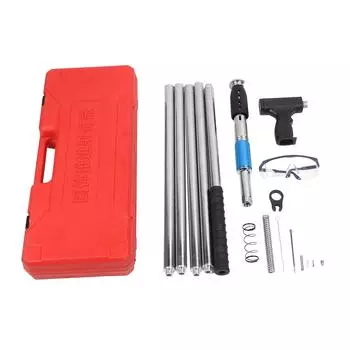 Настенный пистолет для гвоздей, 4-ступенчатый регулируемый малошумный инструмент для крепления бетонных стен с удлинителем для потолка