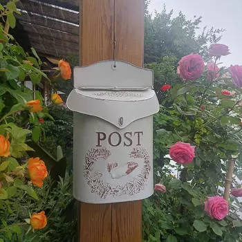 Настенный почтовый ящик почтовый ящик комментарий железный ностальгический шарм потертый шик для Green