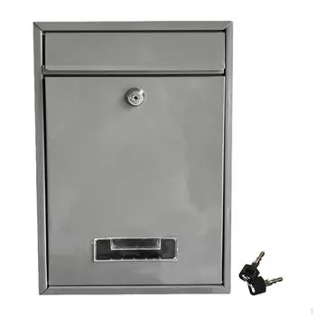 Настенный почтовый ящик, запираемый, с 2 ключами, железный почтовый ящик, почтовый ящик для ворот домашнего офиса