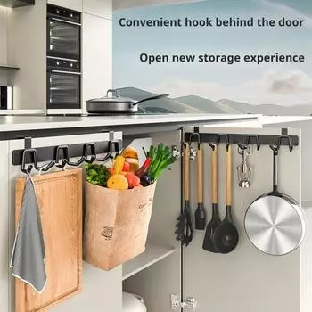 Настенный подвесной стеллаж для хранения, крючок, нержавеющий, устойчивый к коррозии, прочный, несущий, легко переносимый чёрный