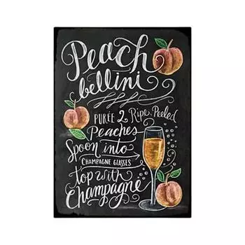 Настенный постер изысканный долговечный удобный подвесной гладкая поверхность не выцветает DIY творческий ретро европейский стиль металлический постер M