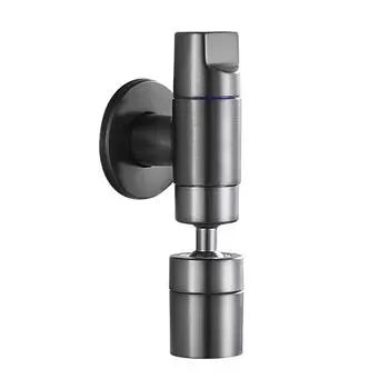 Настенный поворотный смеситель для раковины с одним отверстием для ванной комнаты, кран для стиральной машины на балконе, кран для швабры, кран для бассейна, аксессуары для ванной комнаты чёрный